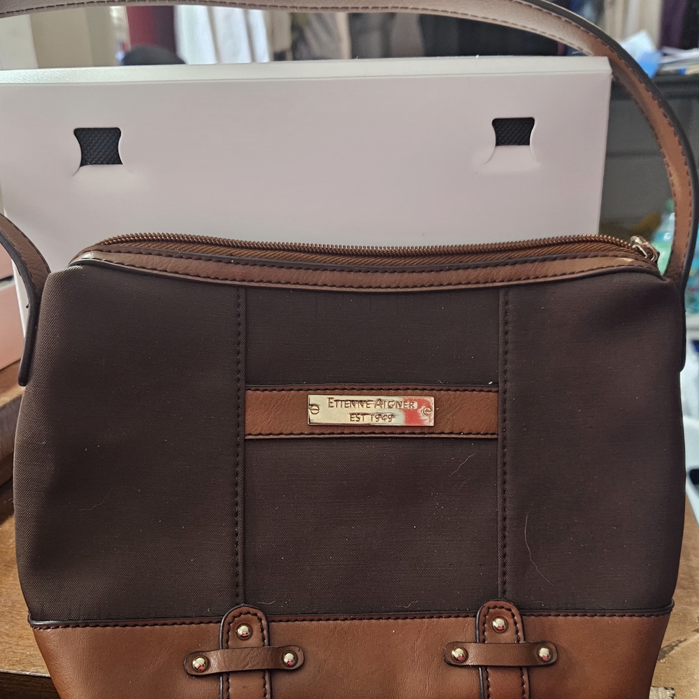 Etienne Aigner Est 1949 Brown Leather Shoulder Bag